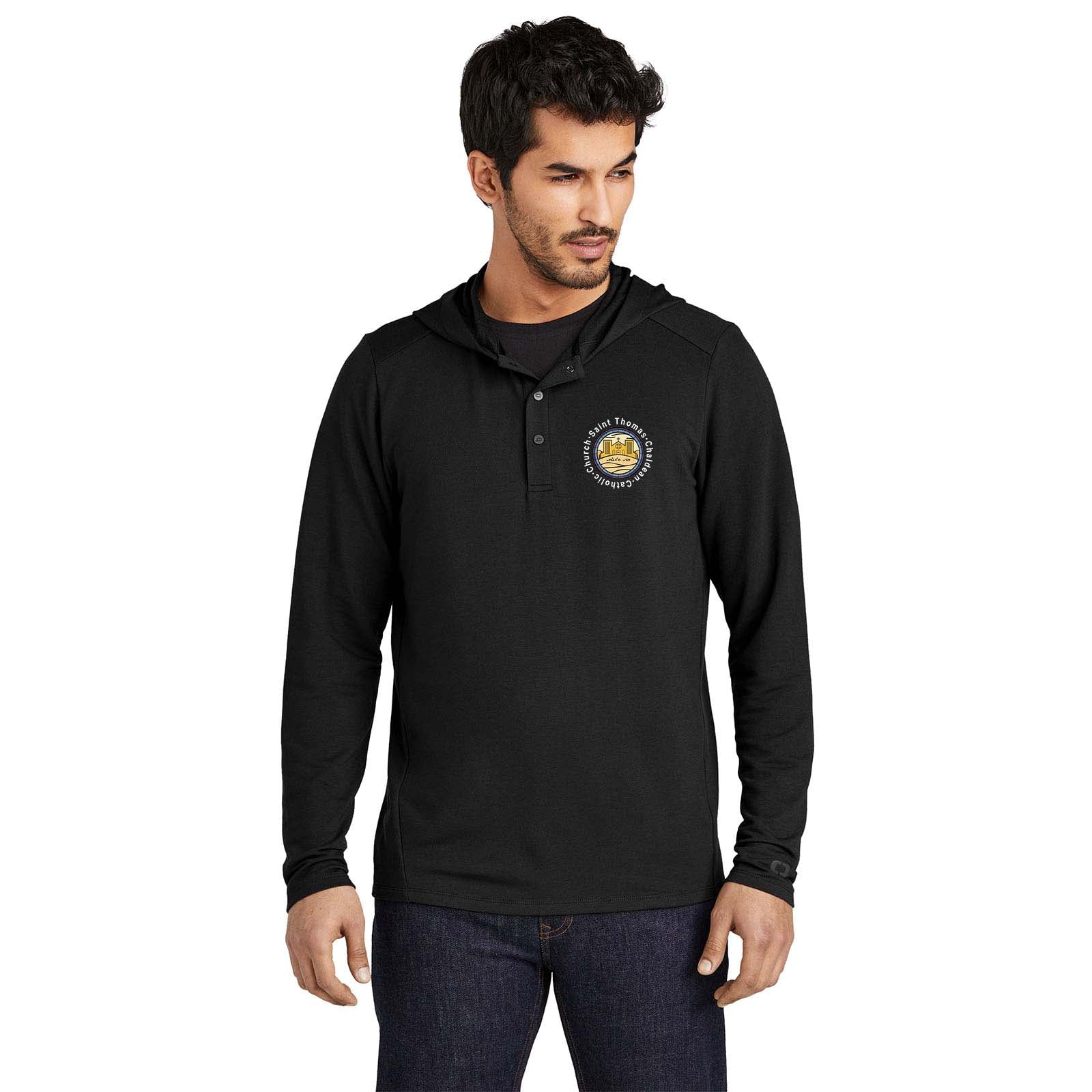 St. Thomas Catholic Church OGIO® Luuma Flex Hooded Henley Printed - Mato & Hash