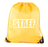 Staff - Bold Text - Polyester Drawstring Bag - Mato & Hash