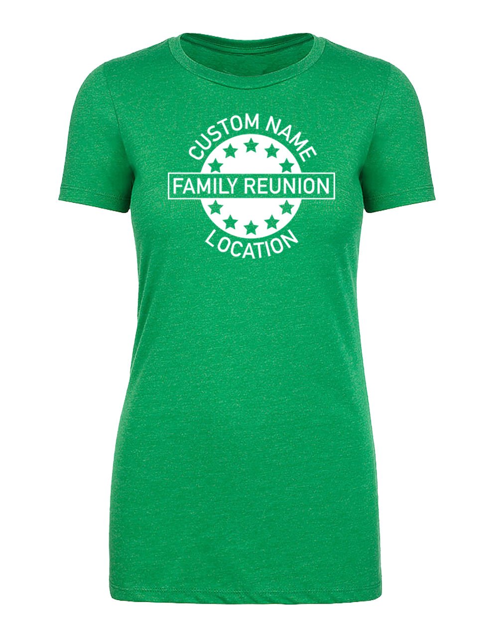 Stars Emblem Custom Name & Location Family Reunion Womens T Shirts - Mato & Hash