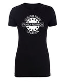 Stars Emblem Custom Name & Location Family Reunion Womens T Shirts