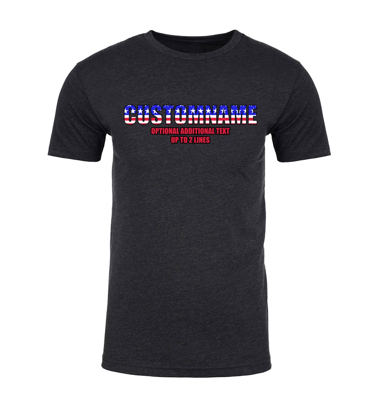 Stars & Stripes Custom Family Name + Additional Text Mens T Shirts - Mato & Hash