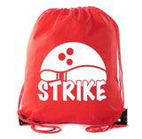 Strike Bowling Pin Polyester Drawstring Bag - Mato & Hash