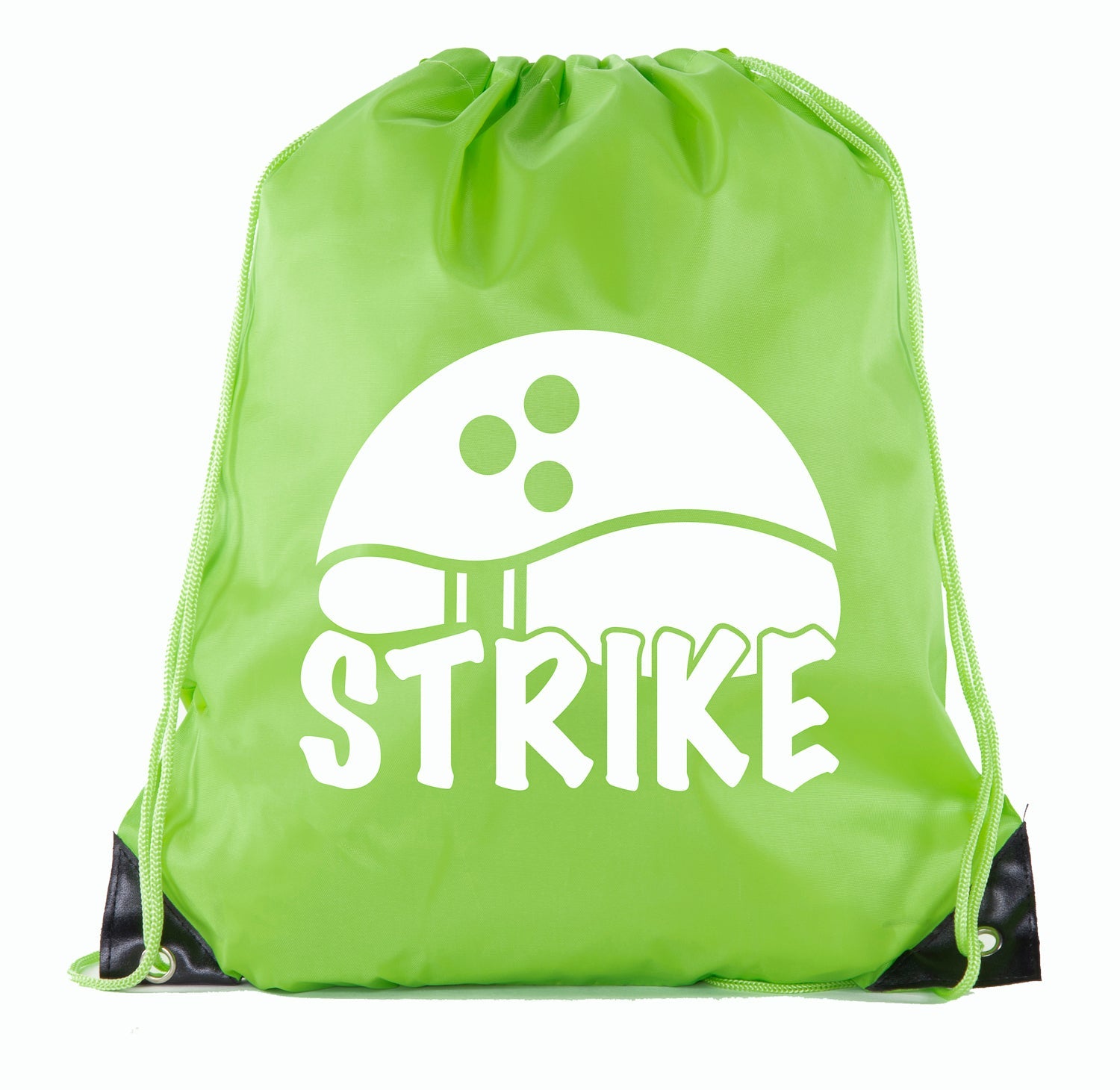 Strike Bowling Pin Polyester Drawstring Bag - Mato & Hash