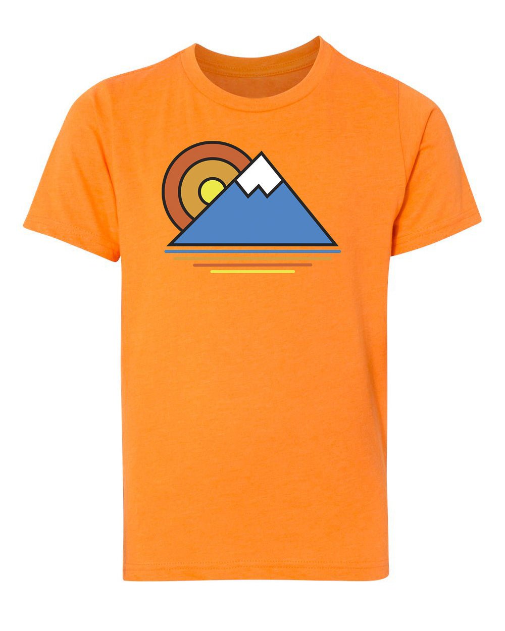Sunset Behind Mountain Kids T Shirts - Mato & Hash