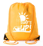 Surfs Up! Polyester Drawstring Bag - Mato & Hash