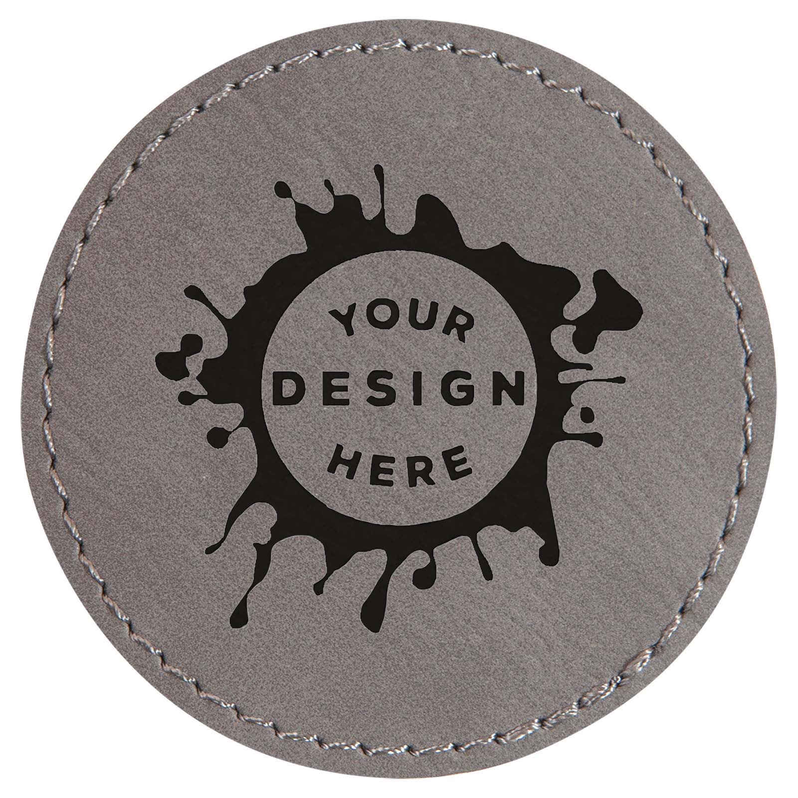 Synthetic Leather Patch w/ Custom Engraving – Circle