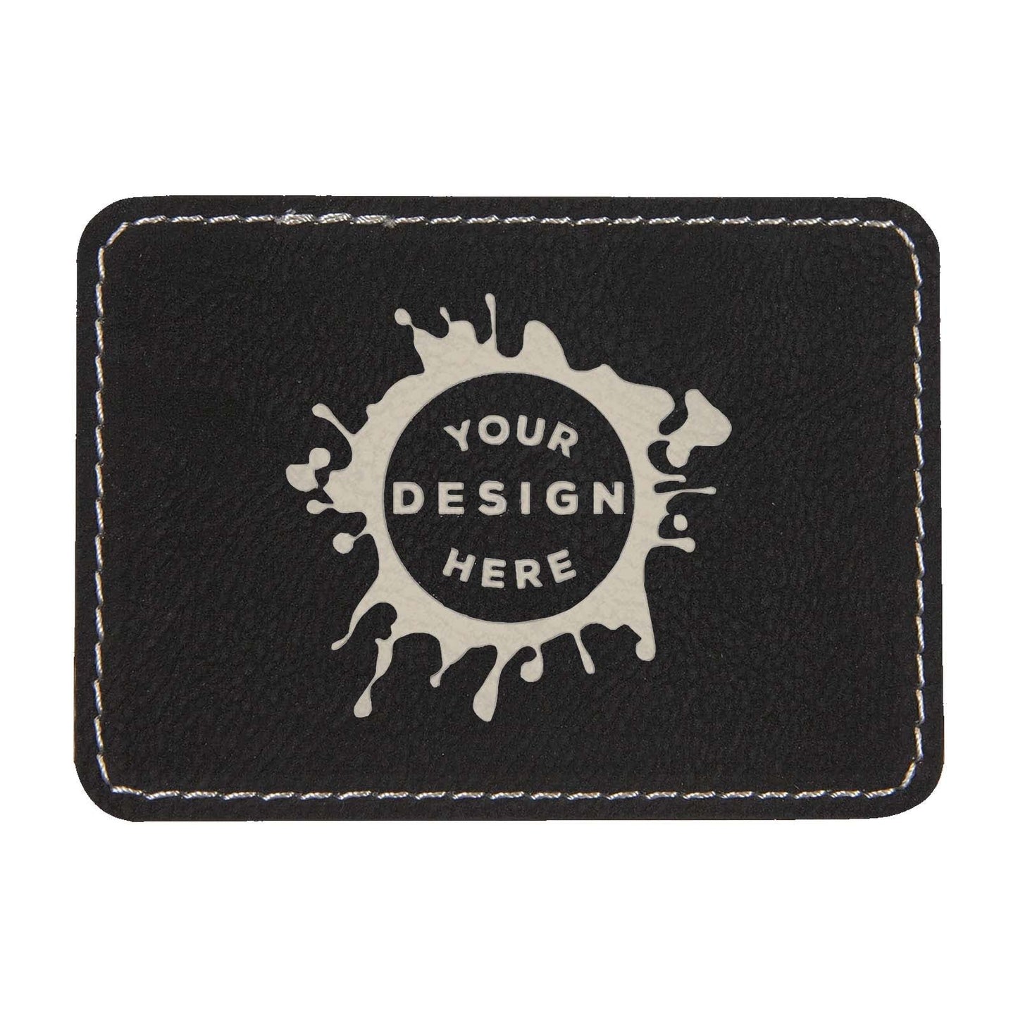 Synthetic Leather Patch w/ Custom Engraving – Large Rectangle - Mato & Hash