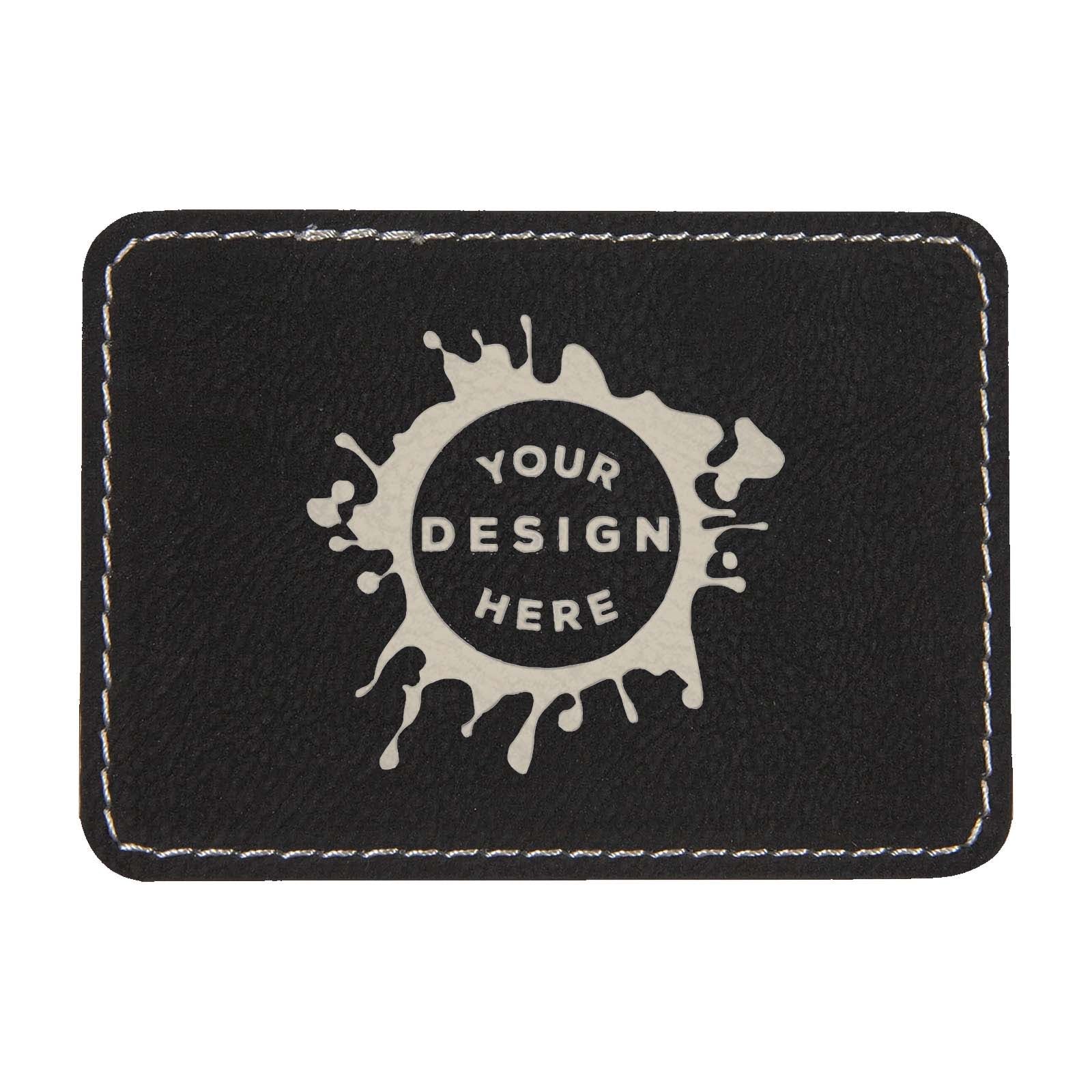 Synthetic Leather Patch w/ Custom Engraving – Large Rectangle - Mato & Hash