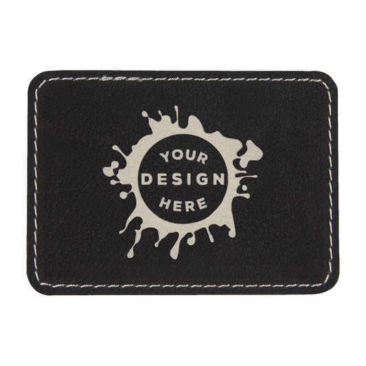 Synthetic Leather Patch w/ Custom Engraving – Large Rectangle - Mato & Hash