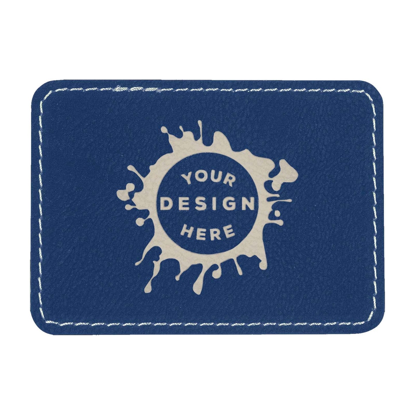 Synthetic Leather Patch w/ Custom Engraving – Large Rectangle - Mato & Hash