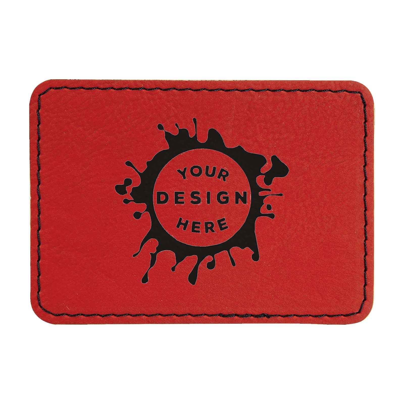 Synthetic Leather Patch w/ Custom Engraving – Large Rectangle - Mato & Hash