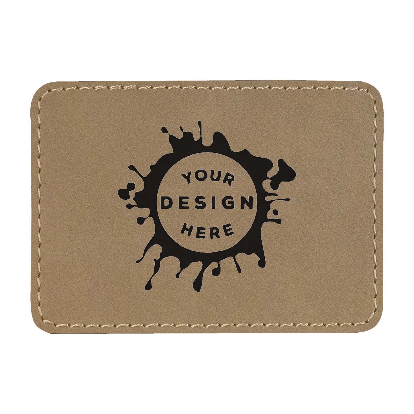 Synthetic Leather Patch w/ Custom Engraving – Large Rectangle - Mato & Hash
