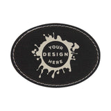 Synthetic Leather Patch w/ Custom Engraving - Oval
