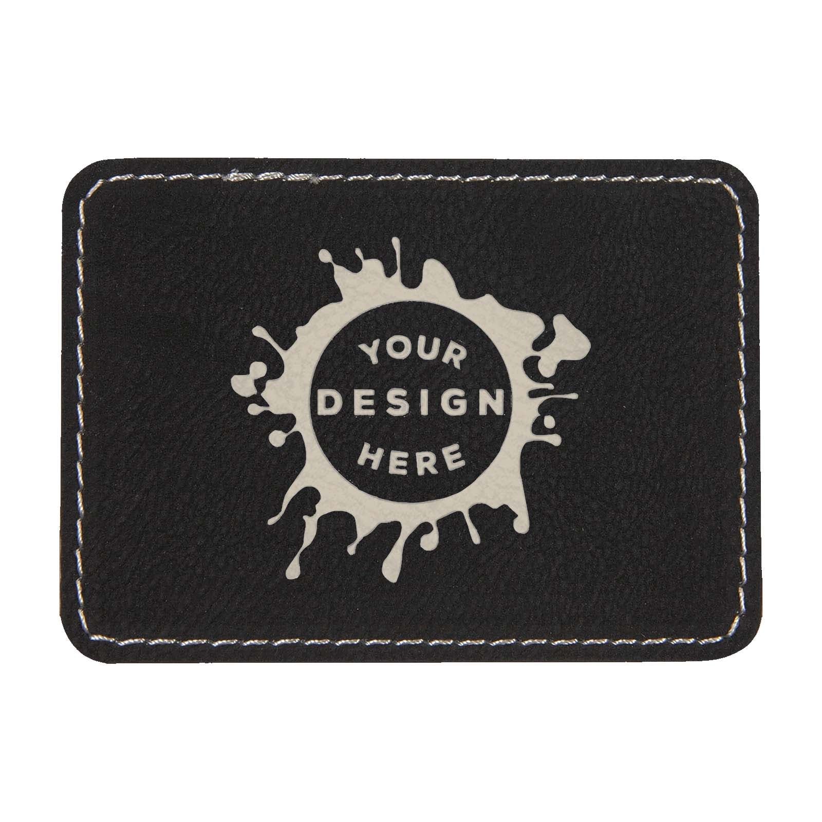 Synthetic Leather Patch w/ Custom Engraving – Small Rectangle - Mato & Hash