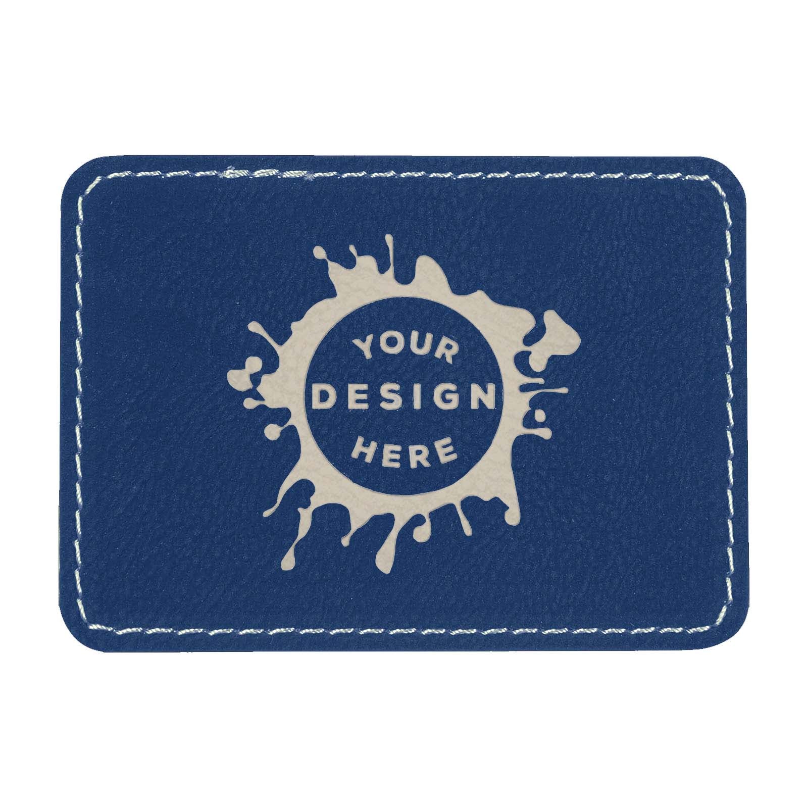 Synthetic Leather Patch w/ Custom Engraving – Small Rectangle - Mato & Hash