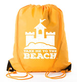 Take Me to the Beach Polyester Drawstring Bag - Mato & Hash