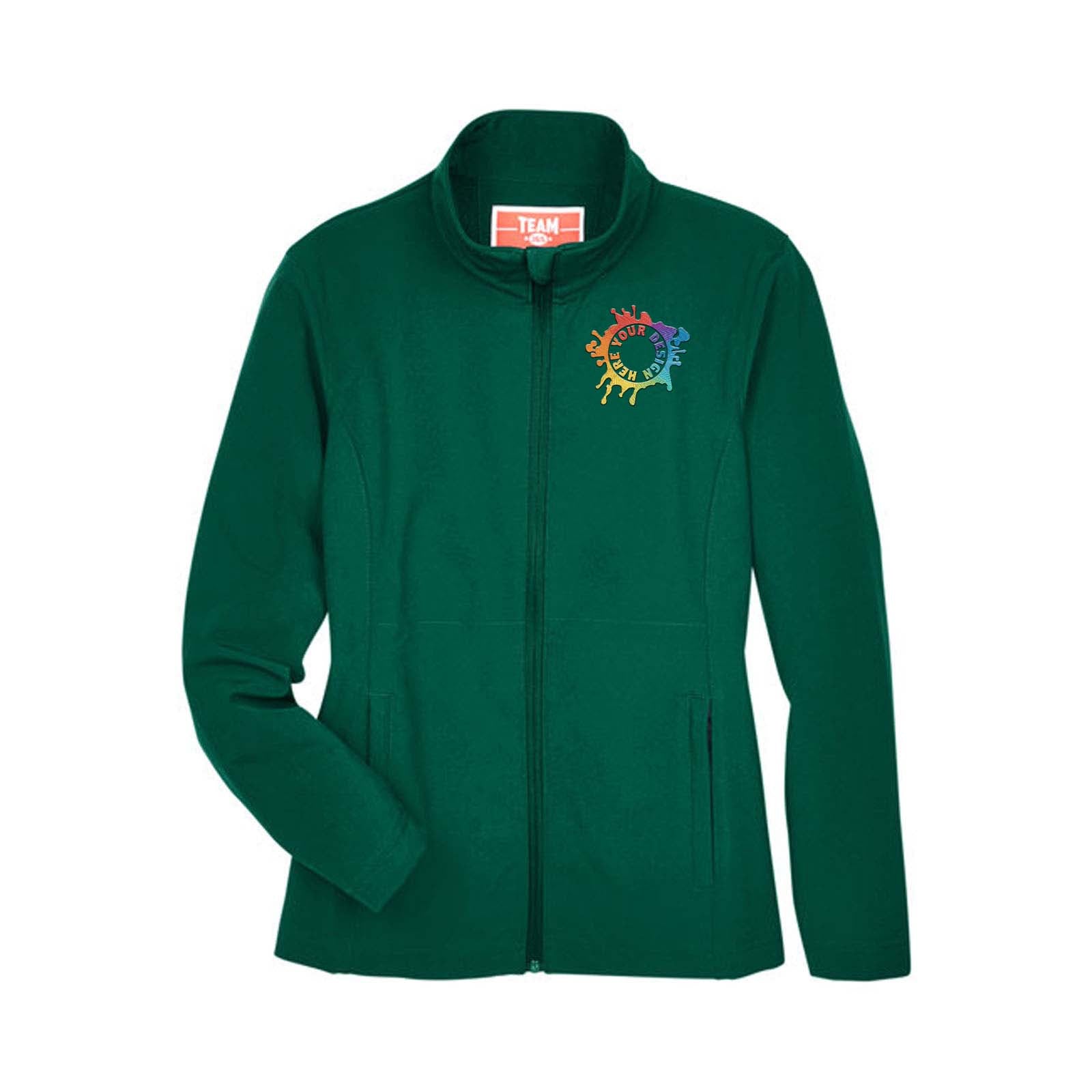 Team 365 Ladies' Leader Soft Shell Jacket Embroidery - Mato & Hash