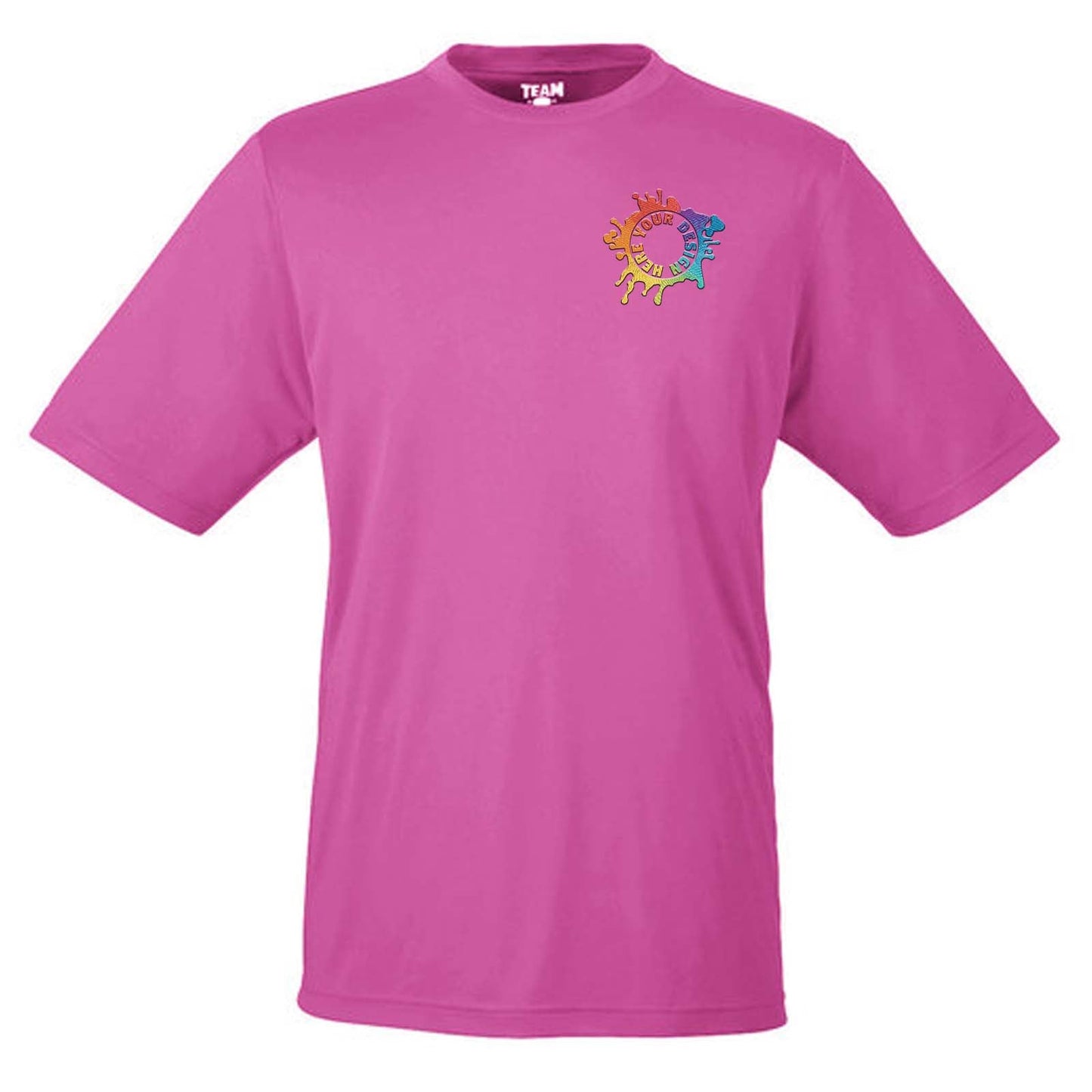 Team 365 Men's Performance Polyester T-Shirt Embroidery - Mato & Hash