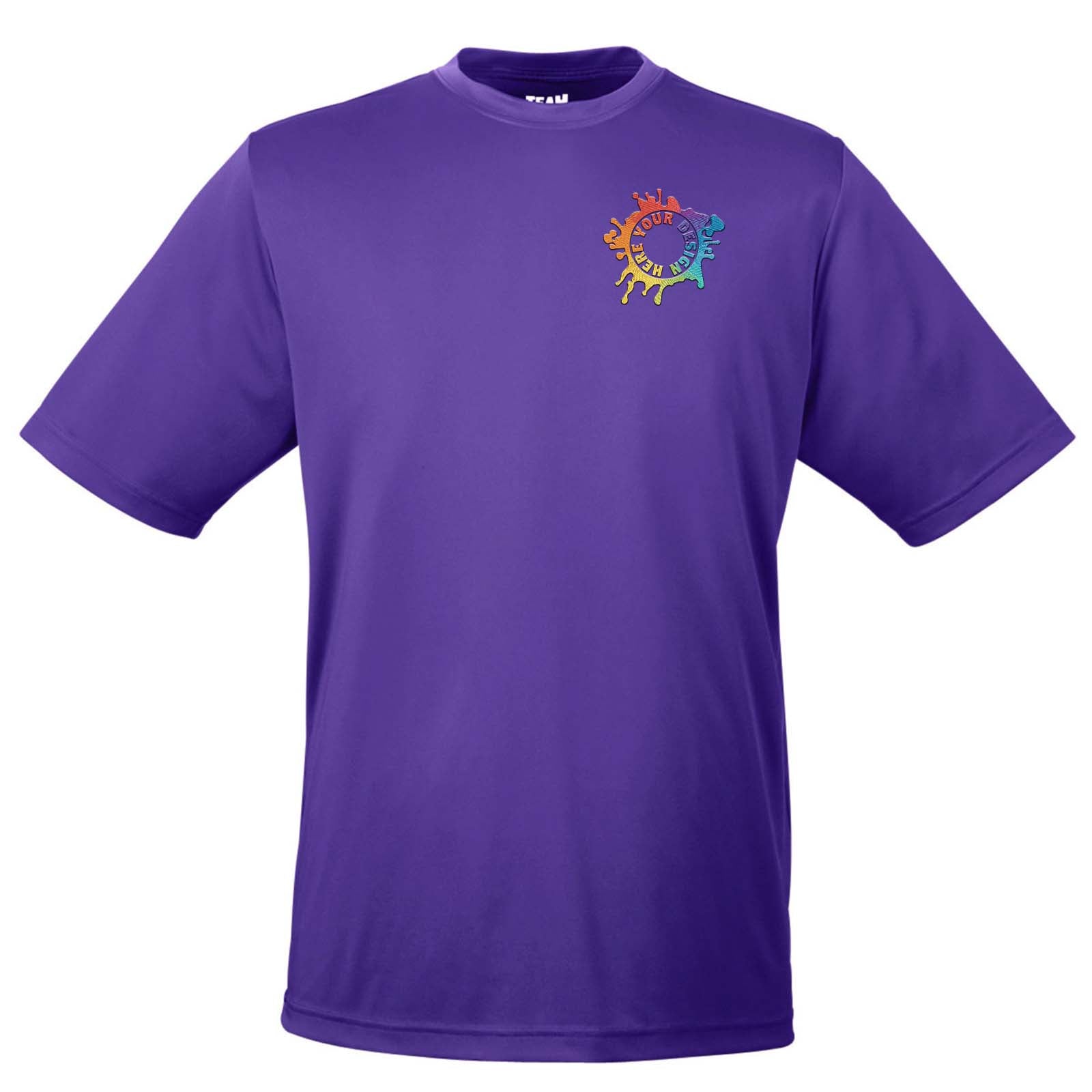 Team 365 Men's Performance Polyester T-Shirt Embroidery - Mato & Hash