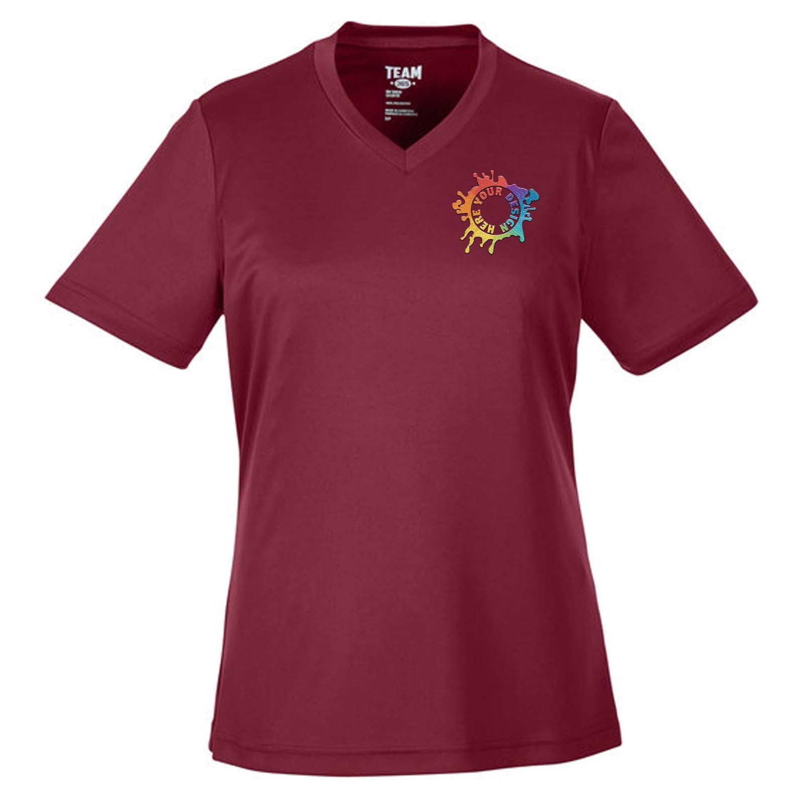 Team 365 Women's Performance Polyester T-Shirt Embroidery - Mato & Hash
