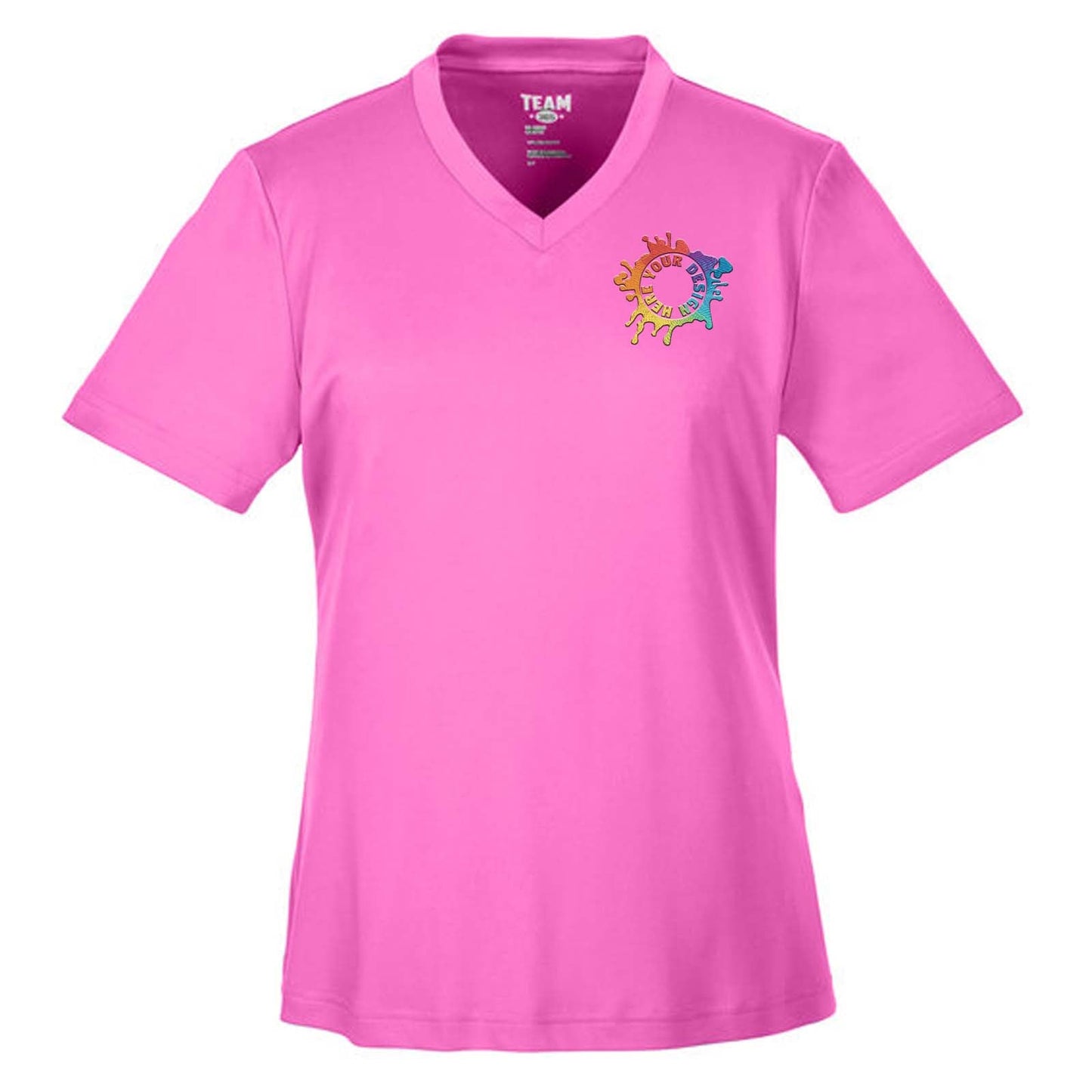 Team 365 Women's Performance Polyester T-Shirt Embroidery - Mato & Hash