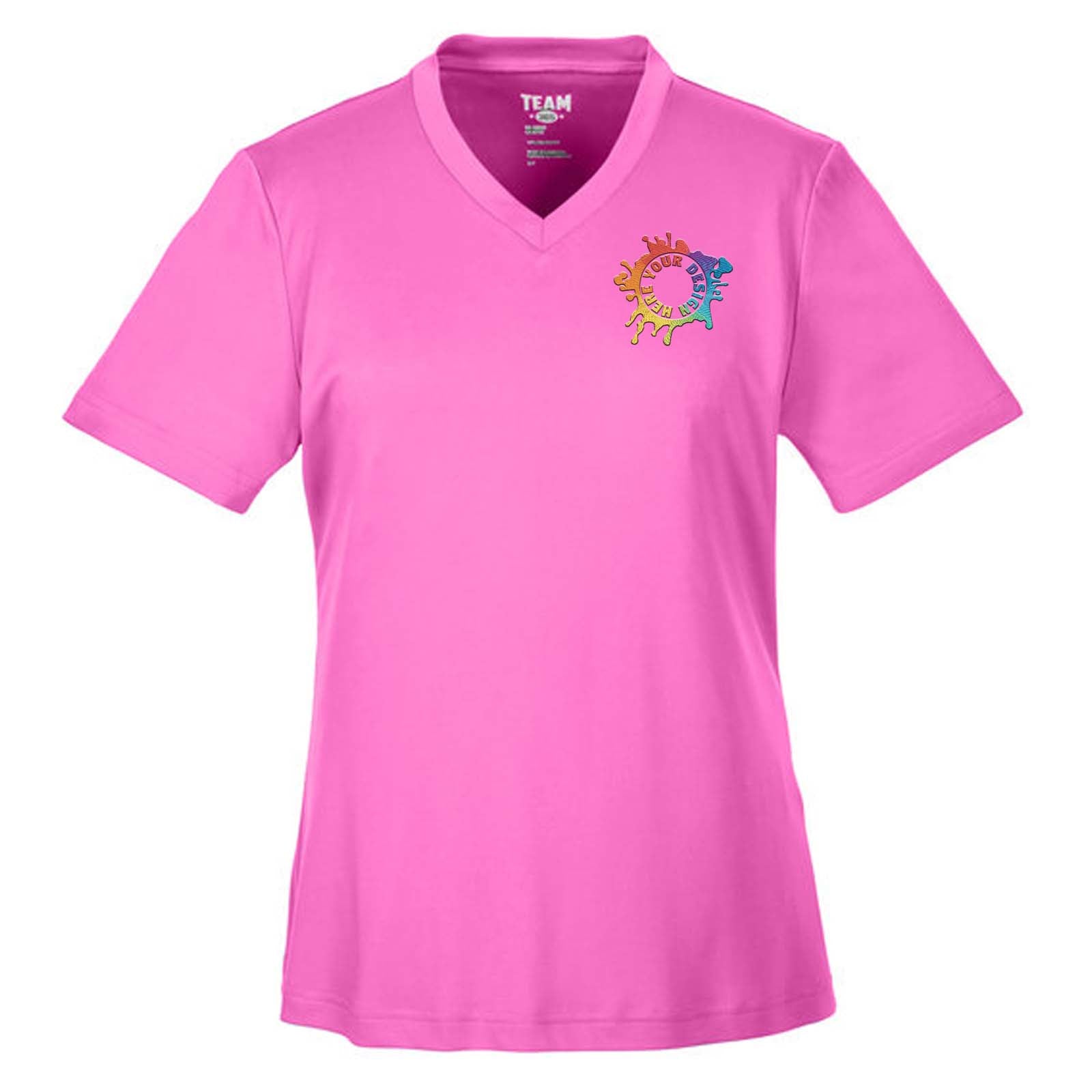 Team 365 Women's Performance Polyester T-Shirt Embroidery - Mato & Hash