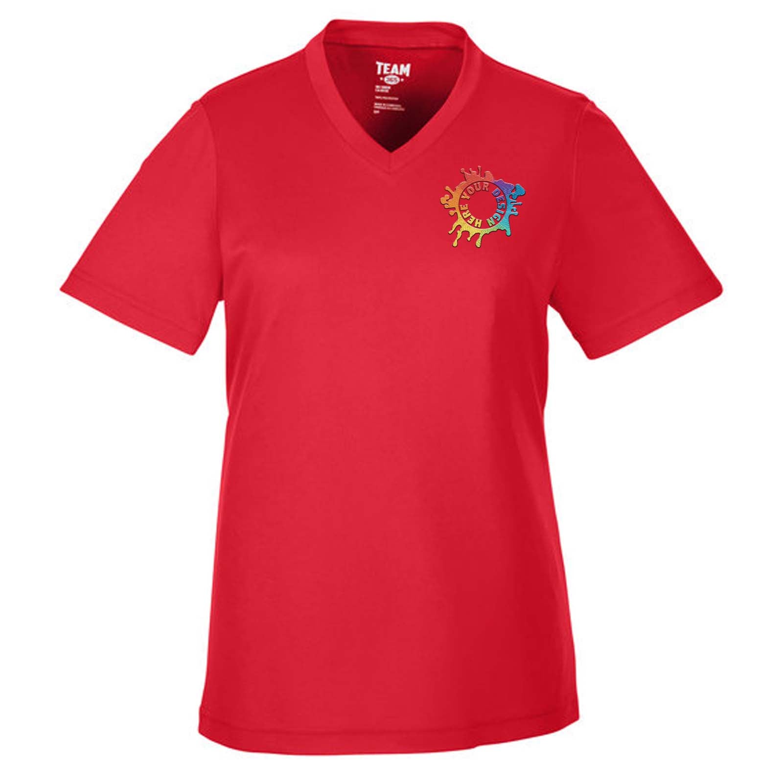 Team 365 Women's Performance Polyester T-Shirt Embroidery - Mato & Hash