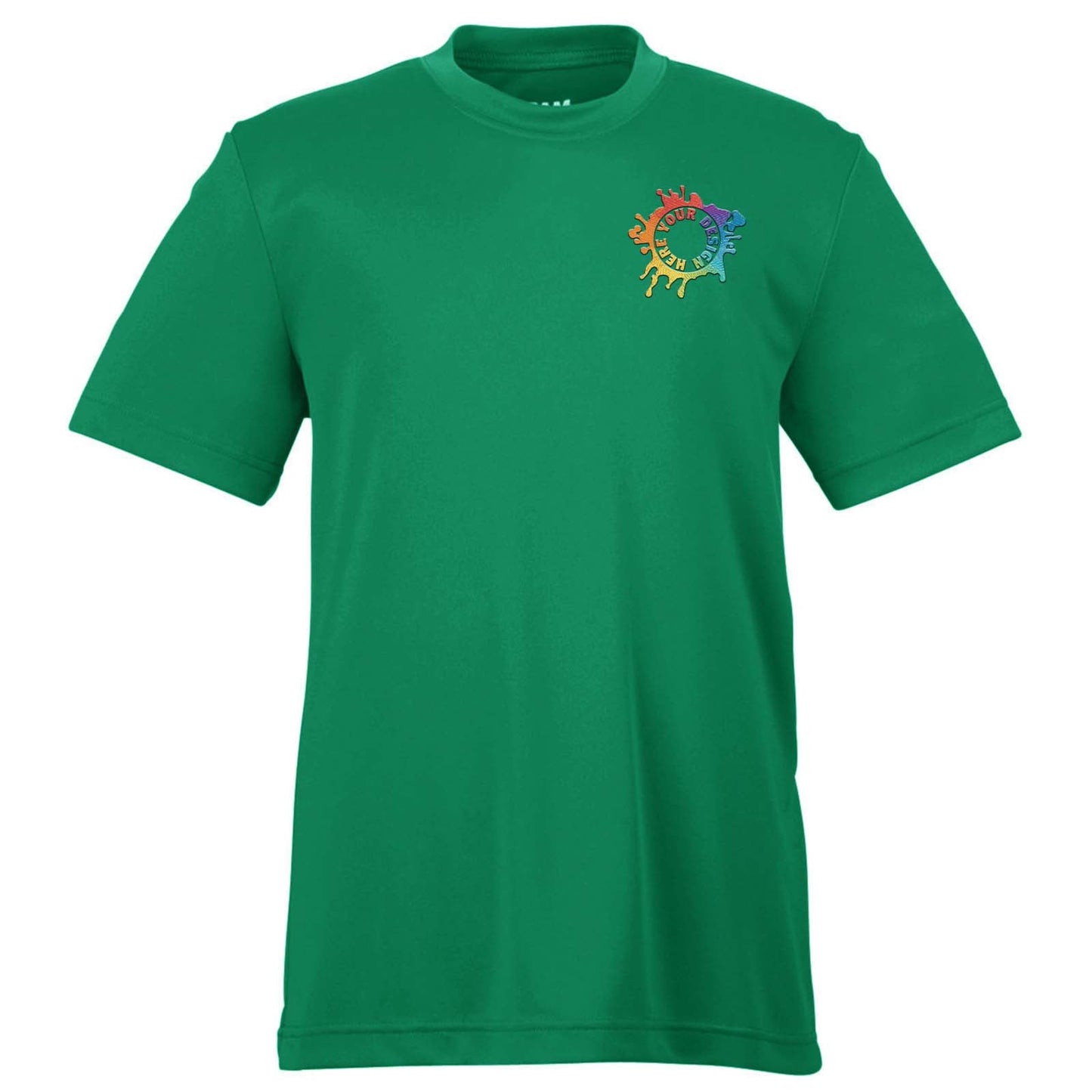 Team 365 Youth Unisex Performance Polyester T-Shirt Embroidery - Mato & Hash