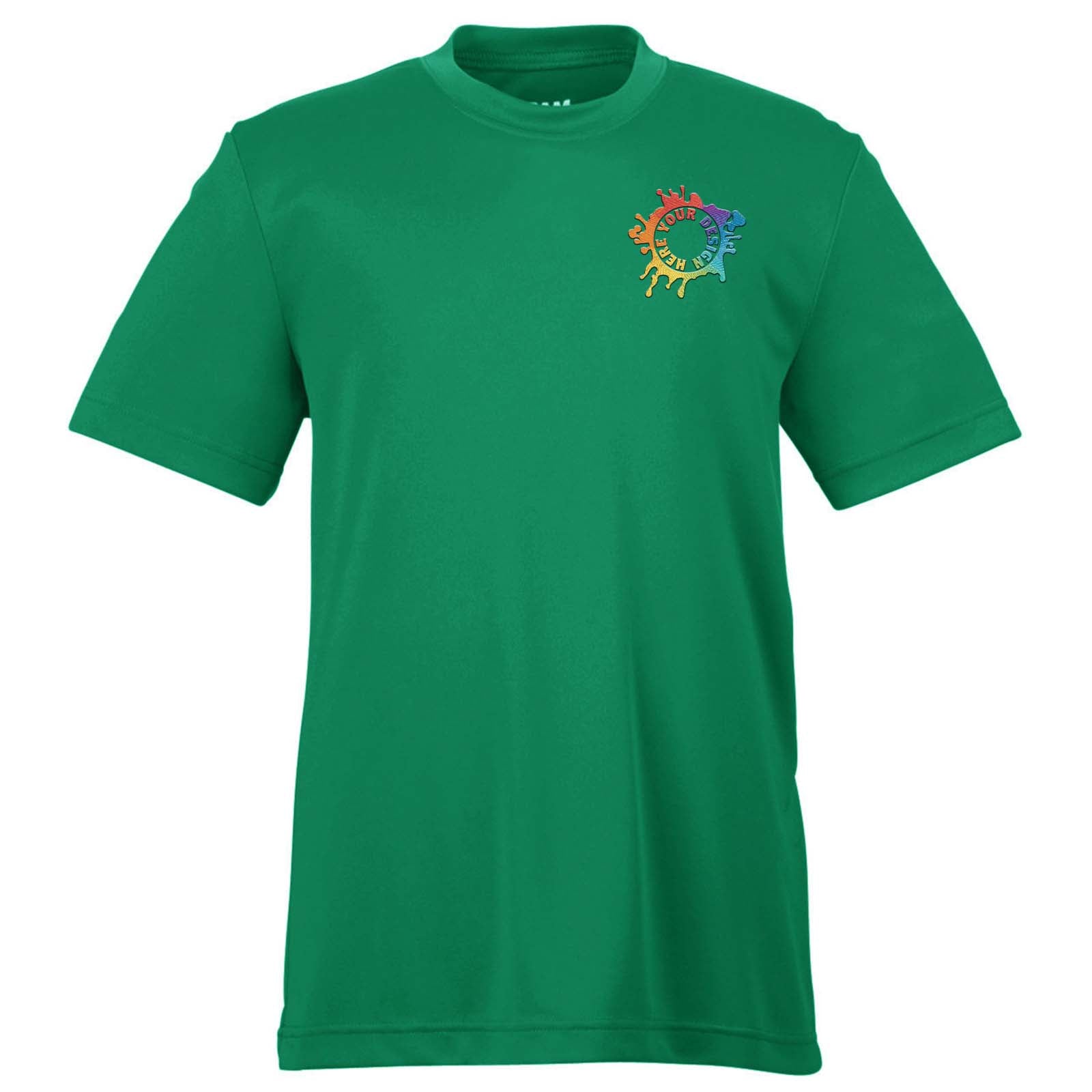 Team 365 Youth Unisex Performance Polyester T-Shirt Embroidery - Mato & Hash
