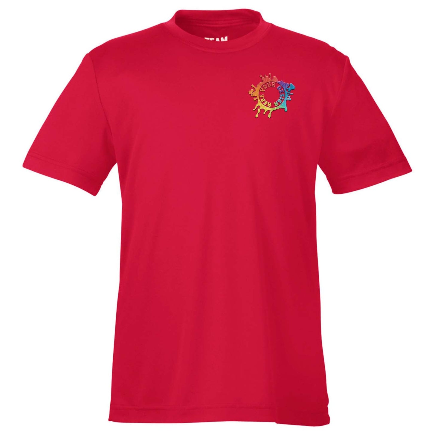 Team 365 Youth Unisex Performance Polyester T-Shirt Embroidery - Mato & Hash