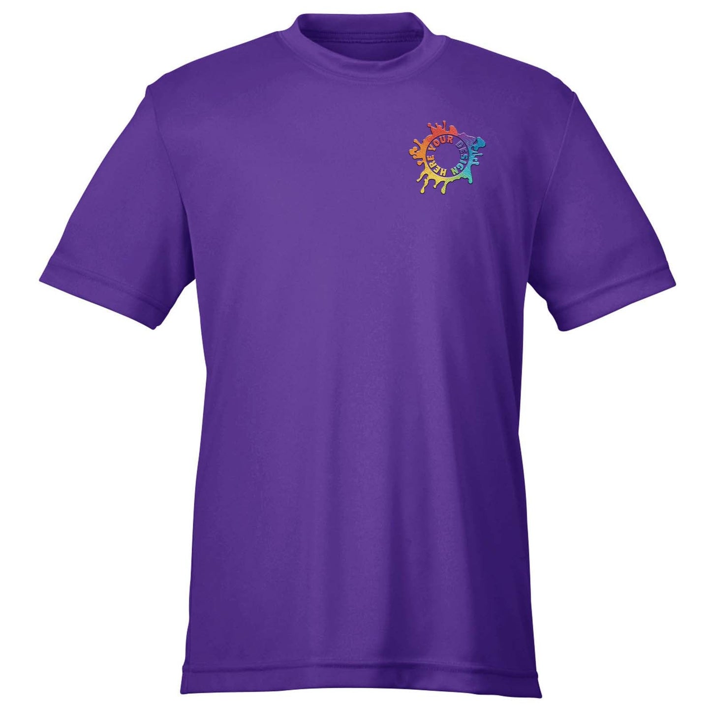 Team 365 Youth Unisex Performance Polyester T-Shirt Embroidery - Mato & Hash