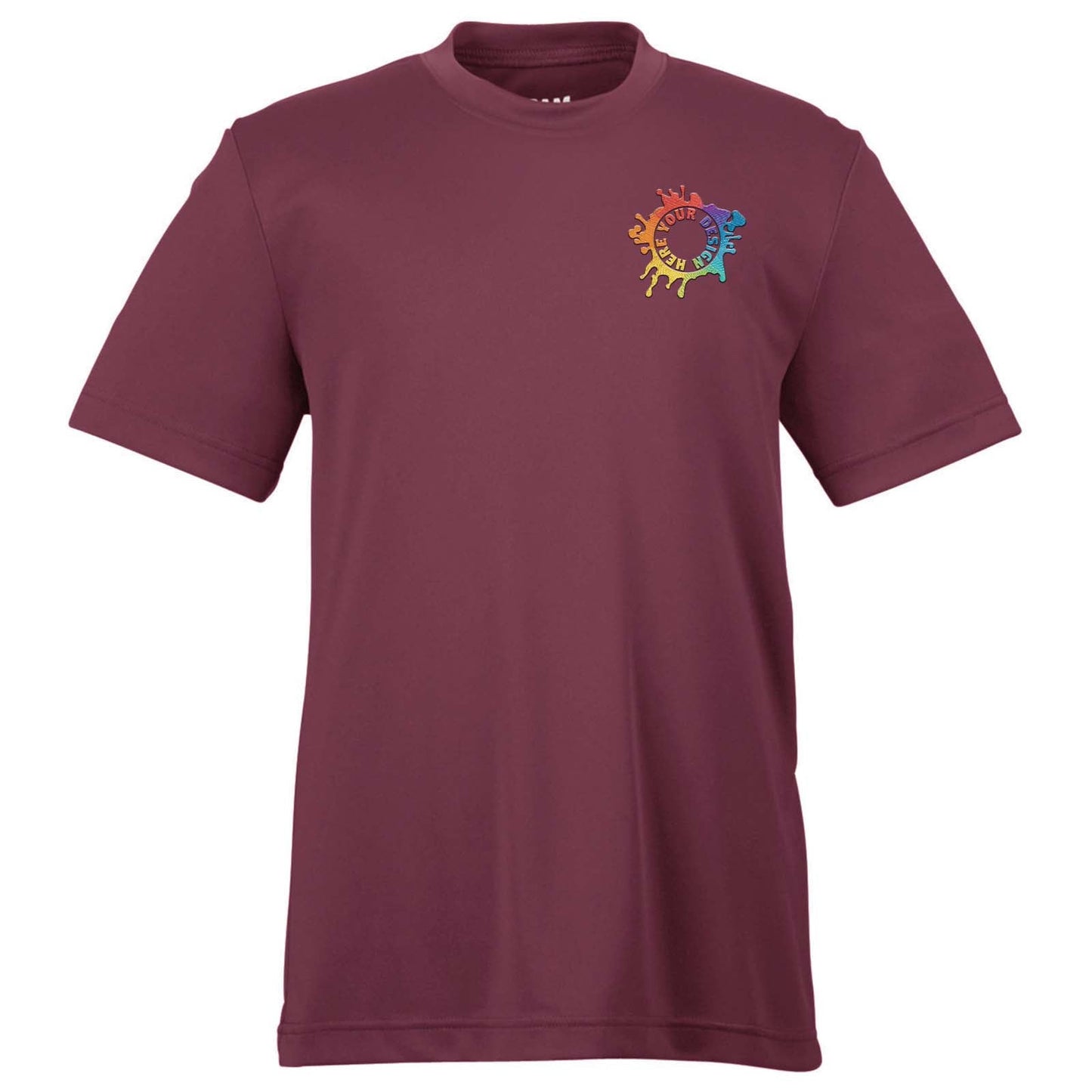 Team 365 Youth Unisex Performance Polyester T-Shirt Embroidery - Mato & Hash