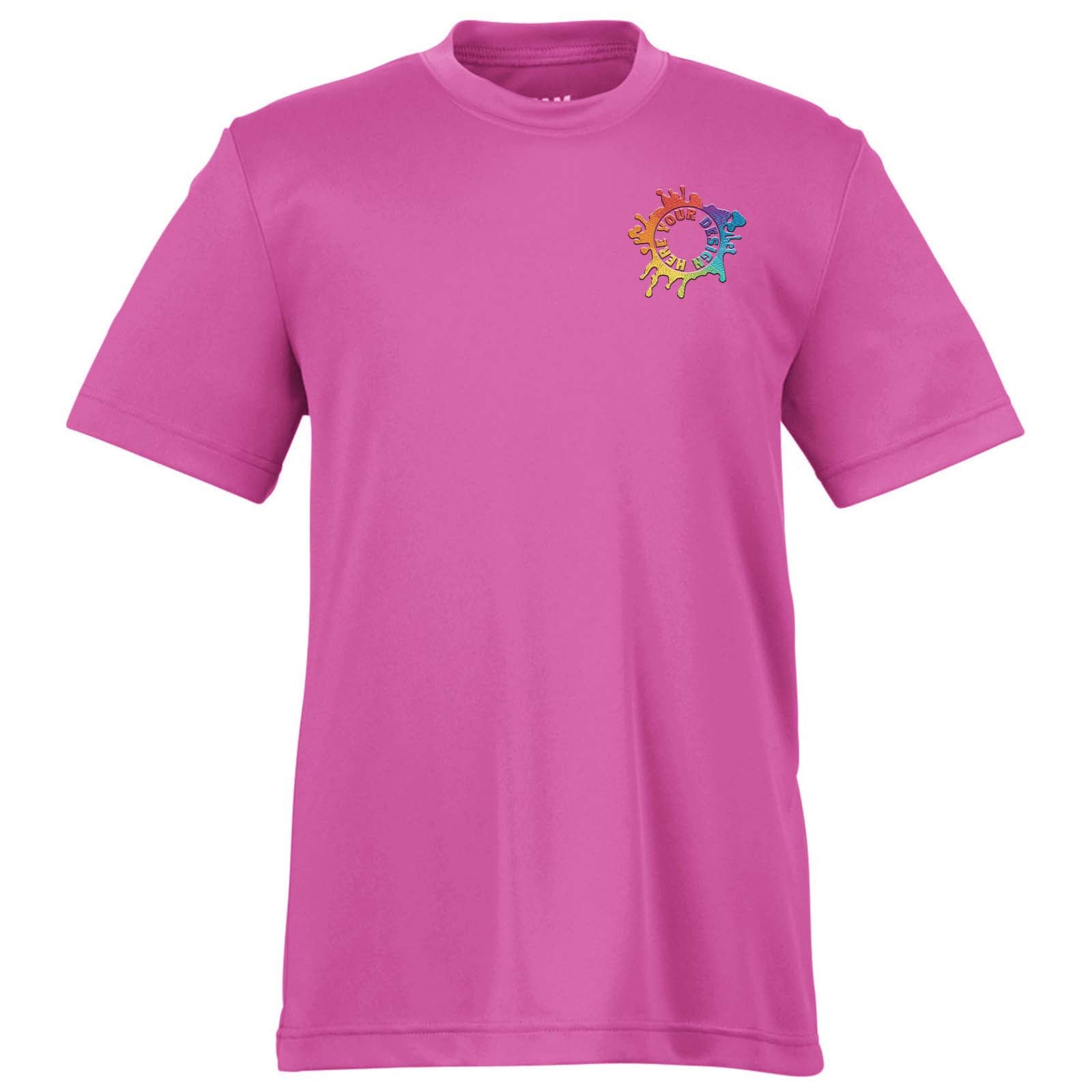 Team 365 Youth Unisex Performance Polyester T-Shirt Embroidery - Mato & Hash