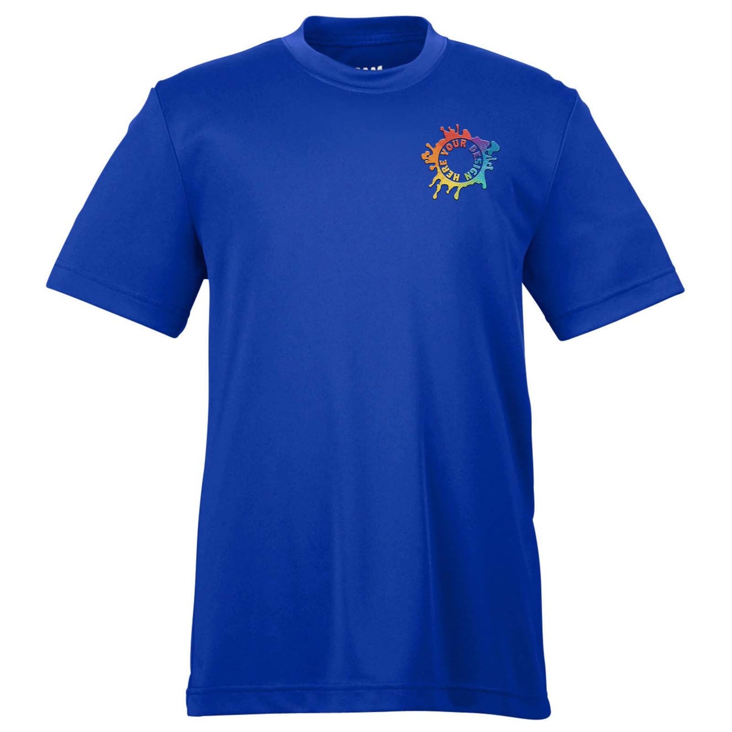 Team 365 Youth Unisex Performance Polyester T-Shirt Embroidery - Mato & Hash