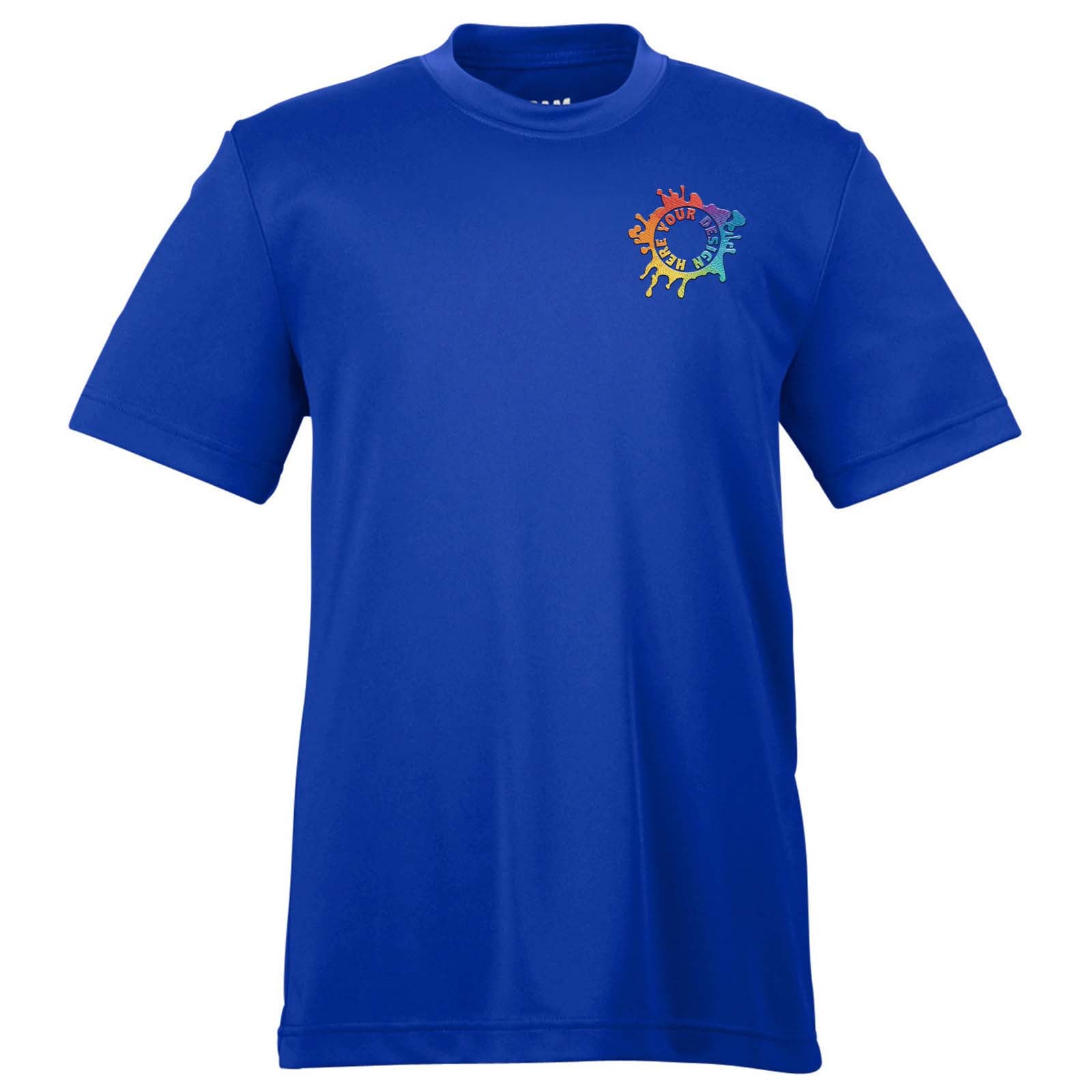 Team 365 Youth Unisex Performance Polyester T-Shirt Embroidery - Mato & Hash