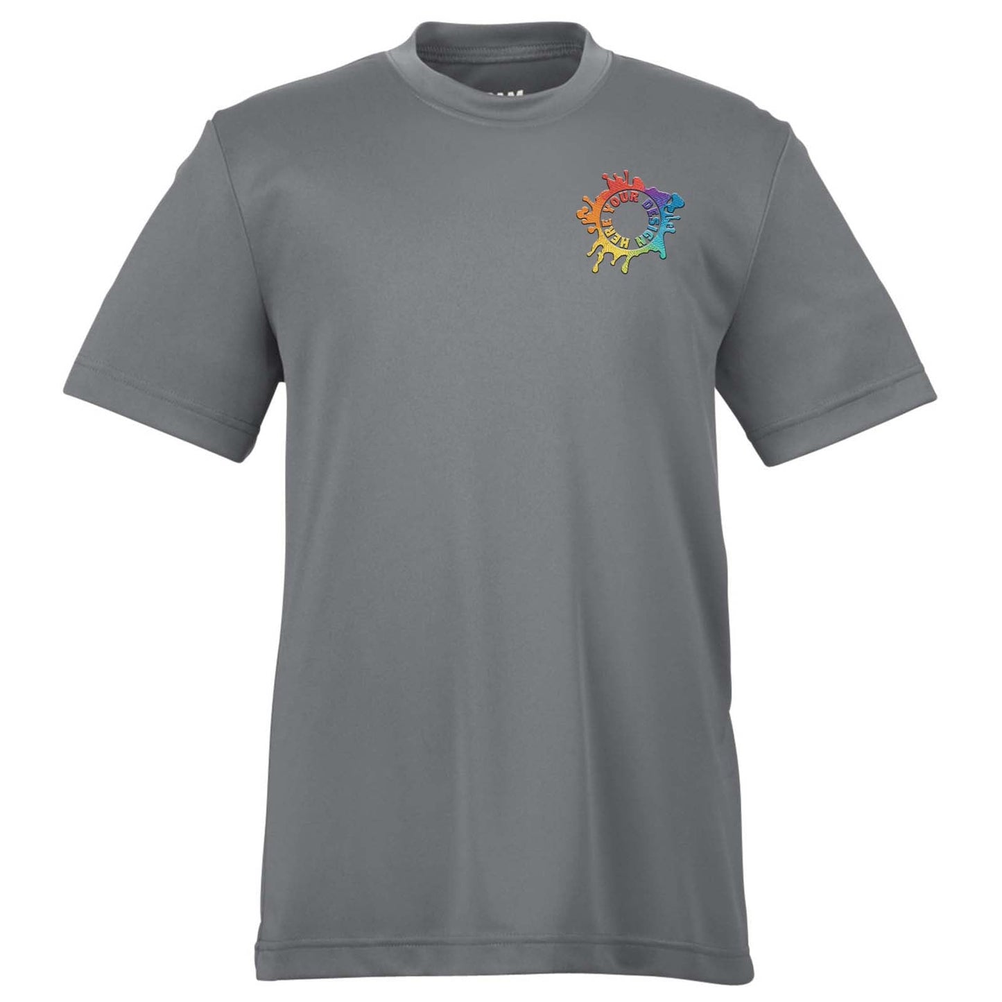 Team 365 Youth Unisex Performance Polyester T-Shirt Embroidery - Mato & Hash