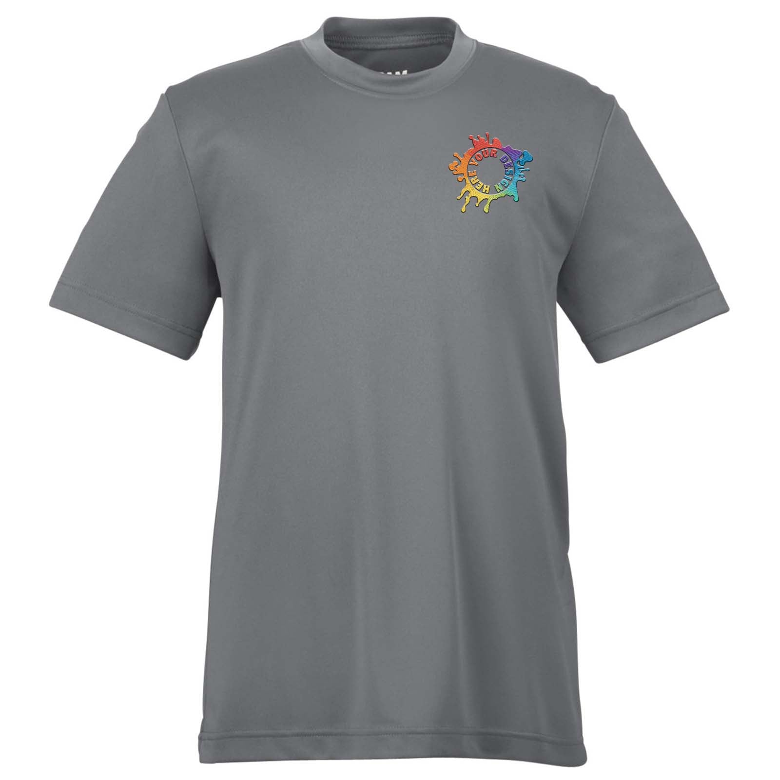 Team 365 Youth Unisex Performance Polyester T-Shirt Embroidery - Mato & Hash