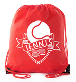 Tennis Club Polyester Drawstring Bag