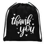 Thank You Hearts Mini Polyester Drawstring Bag