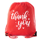 Thank You Hearts Polyester Drawstring Bag - Mato & Hash
