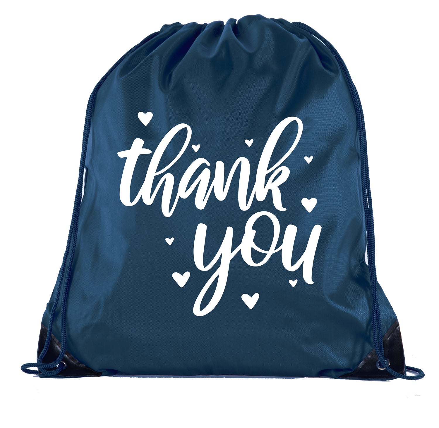 Thank You Hearts Polyester Drawstring Bag - Mato & Hash
