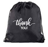 Thank You! Polyester Drawstring Bag