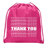 Thank You - Stacked Text - Mini Polyester Drawstring Bag - Mato & Hash