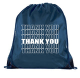 Thank You - Stacked Text - Polyester Drawstring Bag - Mato & Hash