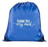 Thank You Very Much Polyester Drawstring Bag - Mato & Hash