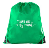 Thank You Very Much Polyester Drawstring Bag - Mato & Hash