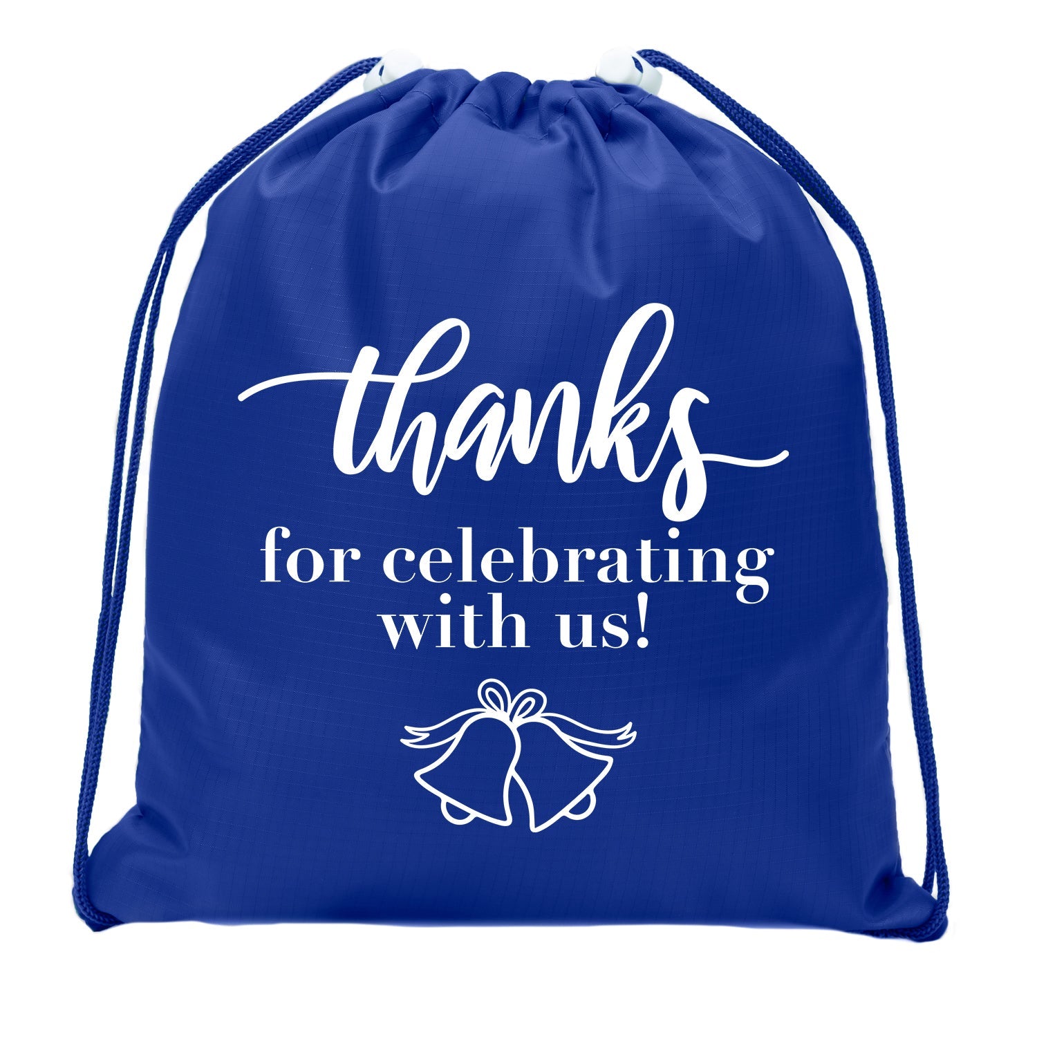 Thanks for Celebrating With Us! + Bells Mini Polyester Drawstring Bag - Mato & Hash