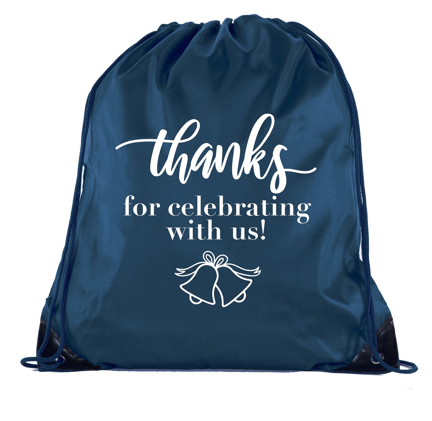 Thanks for Celebrating With Us! + Bells Polyester Drawstring Bag - Mato & Hash