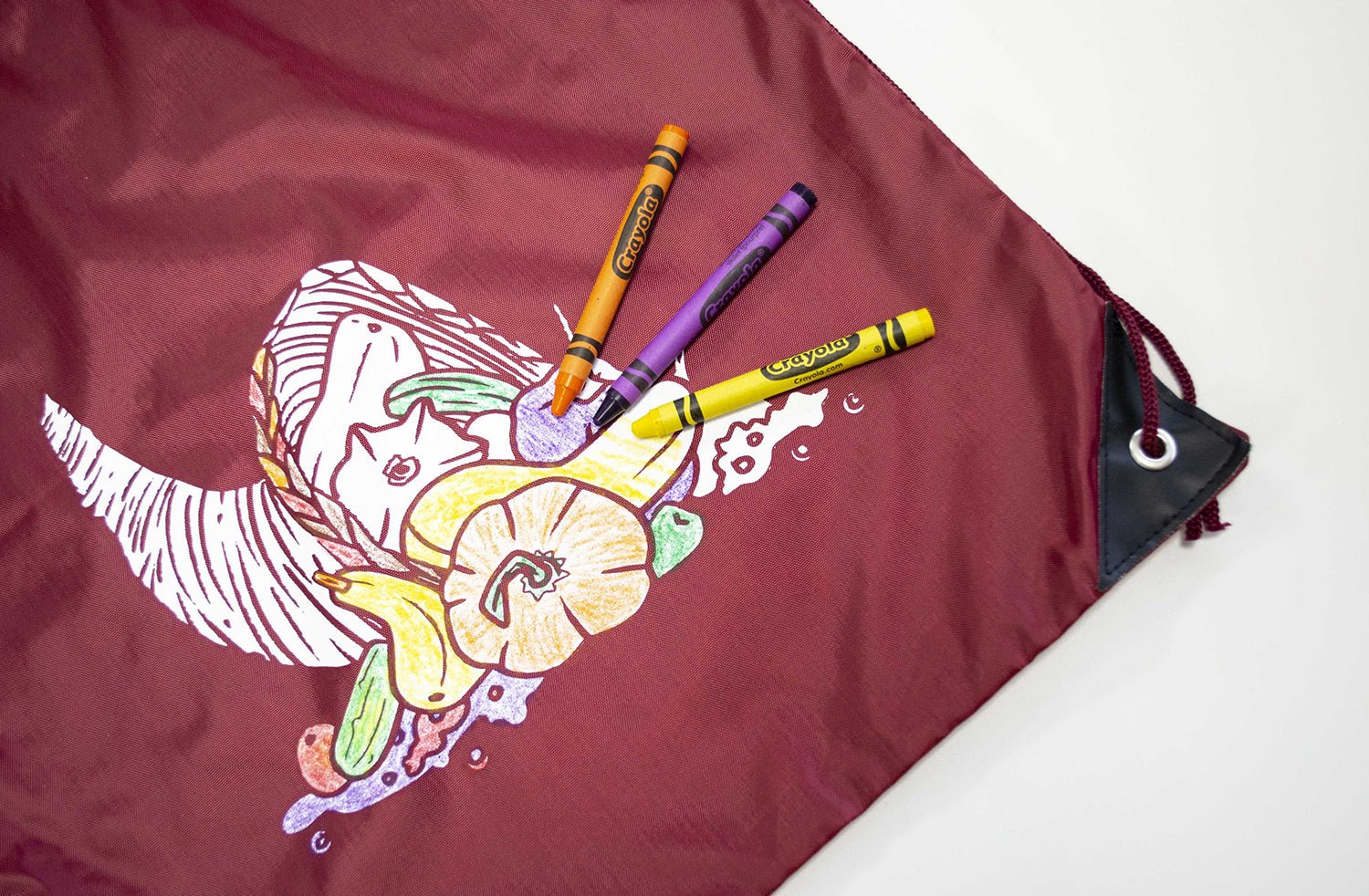 Thanksgiving Cornucopia Color in Polyester Drawstring Bag - Mato & Hash