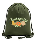 Thanksgiving Gourds Custom Year Cotton Drawstring Bag - Mato & Hash